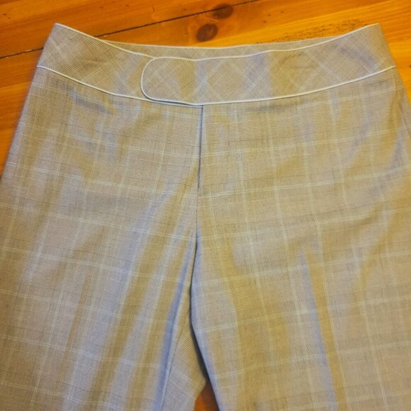 Nice West Back/Baby Blue/White Plaid Ankle Trousers - Size 8 - Picture 9 of 11